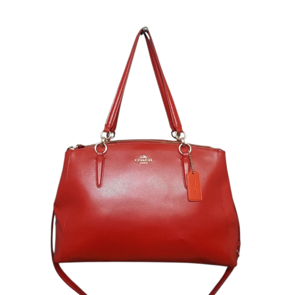 Coach Christie Crossgrain Leather Shoulder Bag Great Condition - Picture 2 of 13